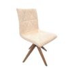 CADEIRA BLAT GIRATÓRIA COSTURAS LOSANGO AMENDOA TECIDO LINHO 496 FL