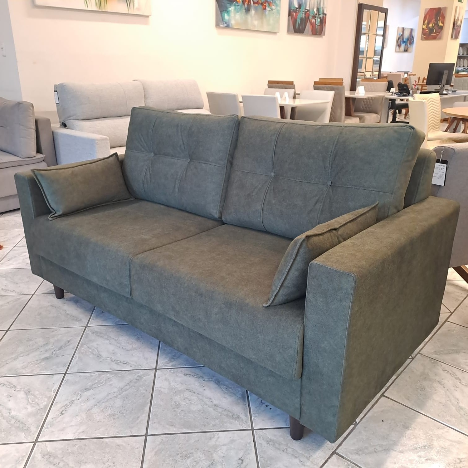 67617035b9a1618596222f0cbd05050f-1.jpg SOFÁ BELLANO 1,88 X 88 ASSENTOS MOLAS TECIDO 864 - Imagem 1