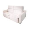 SOFA RETRÁTIL VANCOUVER 2,00 X 1,10 ASSENTOS EM MOLAS BRAÇOS CAMELO 15CM TECIDO 897
