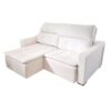 SOFA RETRÁTIL VANCOUVER 2,00 X 1,10 ASSENTOS EM MOLAS BRAÇOS CAMELO 15CM TECIDO 897 - Imagem 2