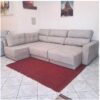 SOFÁ RETRÁTIL VENEZA 2,80 X 2,20 X 1,10 C/CHAISE ASSENTOS MOLAS BRAÇO 20CM TECIDO 900 - Imagem 3