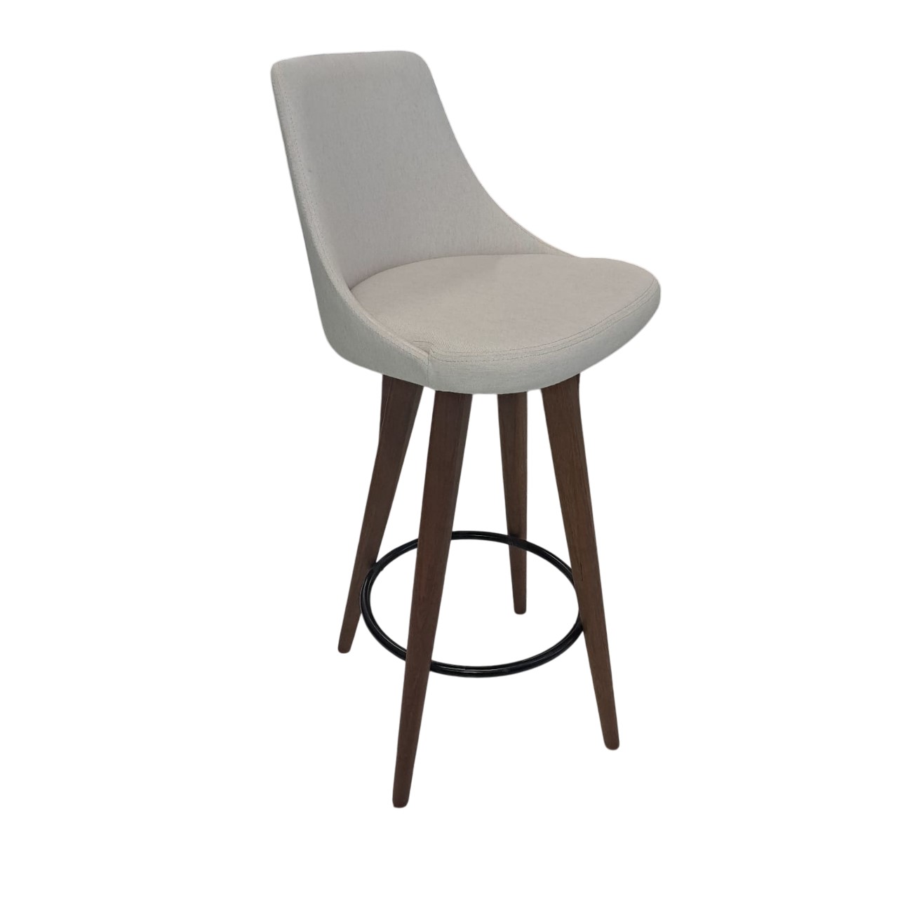 690bcf9232eb9745e7cf1cdd052a893e.jpg BANQUETA TINNA GIRATÓRIA COR AMENDOA TECIDO 139 - Imagem 1