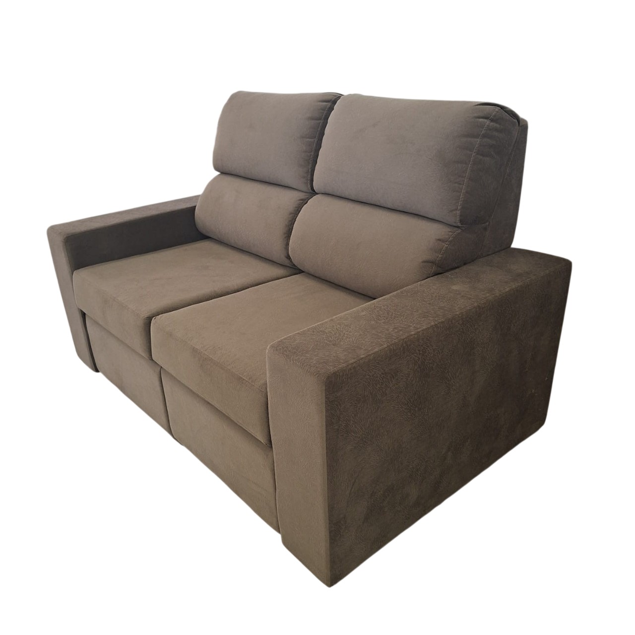 cdb9240feef34ea16de28c93f8caa210.jpg SOFÁ RELAX FIXO 1,60 X 93 ASSENTOS ESPUMAS SOLTOS BRAÇOS RETOS 20CM TECIDO SUEDE - Imagem 1